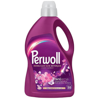 Perwoll Flydende Vaskemiddel Kulørt Blomster 2,75L (50 Vaske)