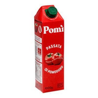 Pomì Passata di Pomodoro passerede italienske tomater, 1 kg, i karton til pastasauce, pizza, supper og gryderetter
