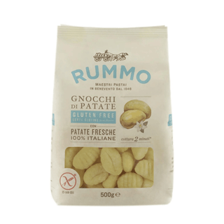 Rummo Gnocchi di Patate er glutenfri italienske kartoffelgnocchi med 100% italienske kartofler og kogetid på ca. 2 minutter. Perfekt til tomatsauce, pesto, ostesauce og nem aftensmad. Køb Rummo gnocchi online til lav pris — blandt de billigste valg til italiensk madlavning. Søgeord: Rummo gnocchi, glutenfri gnocchi, kartoffelgnocchi, gnocchi 500 g, italiensk mad, billigst online, dagligvarer billigst.