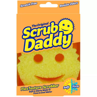Scrub Daddy Original FlexTexture rengøringssvamp, ridsefri og lugtafvisende, blød i varmt vand og fast i koldt vand
