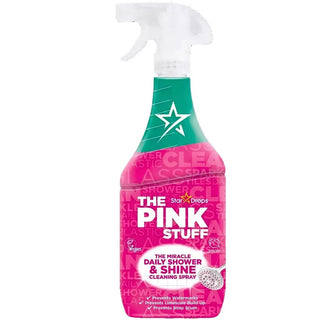 The Pink Stuff Daily Shower & Shine rengøringsspray til brusekabine, fliser og glas mod kalk og vandmærker