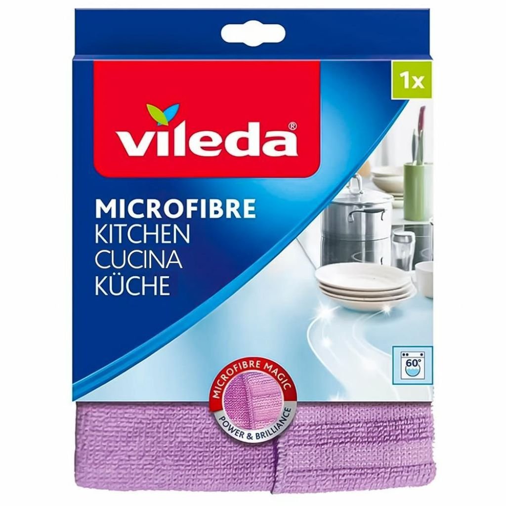 Vileda microfiber klud 2-i-1 – køkkenklud med power zone – Køb og spar