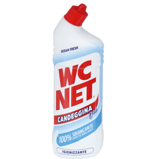 WC Net Candeggina Gel toiletrens med blegemiddel og Ocean Fresh-duft til hygiejnisk rengøring og hvidere toilet
