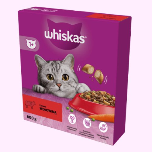 Whiskas | Tørfoder m. Oksekød | 800 g | 49.93/Kg. - Køb og spar